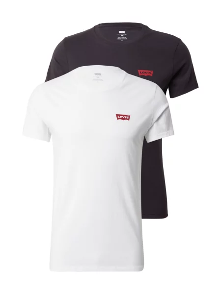 LEVI'S ® Tricou Graphic Crewneck T-Shirt 2 Pack roșu / negru alb