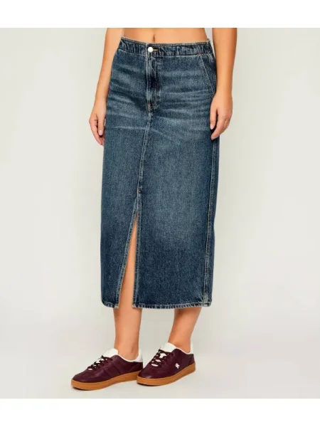 Calvin Klein Jeans De blugi fustă | high rise albastru