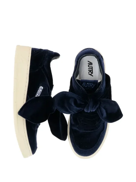 Sneakerși Autry cu funde de catifea albastru