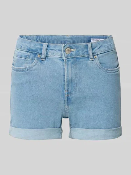 Szorty o kroju regular fit z mieszanki bawełny model ‘LUNA’ Vero Moda niebieskie