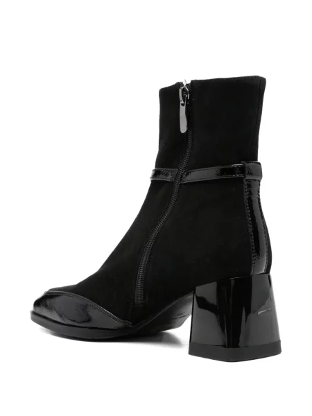 Botine Linda Baumann cu vârf pătrat negru