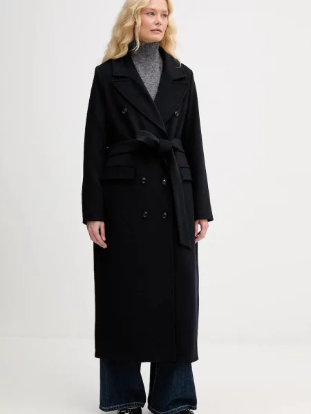 Палто с вълна Blugirl Blumarine тъмносиньо