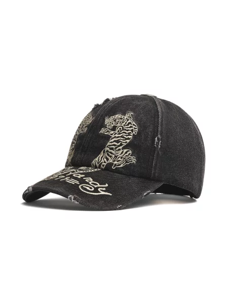 Ed Hardy Șapcă Desert Tiger 5 negru alb