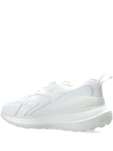 Sneakerși Lacoste cu șireturi din dantelă alb