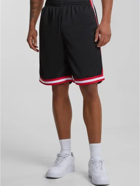 Urban Classics Pantaloni / roșu / alb negru