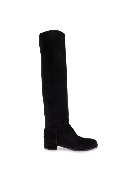 Kozaki Dolce And Gabbana skórzane czarne