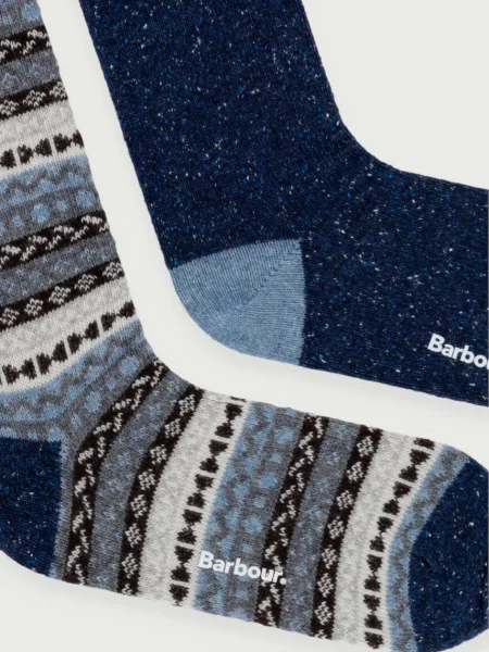 Barbour De lână șosete Fair Isle cu adaos de mătase