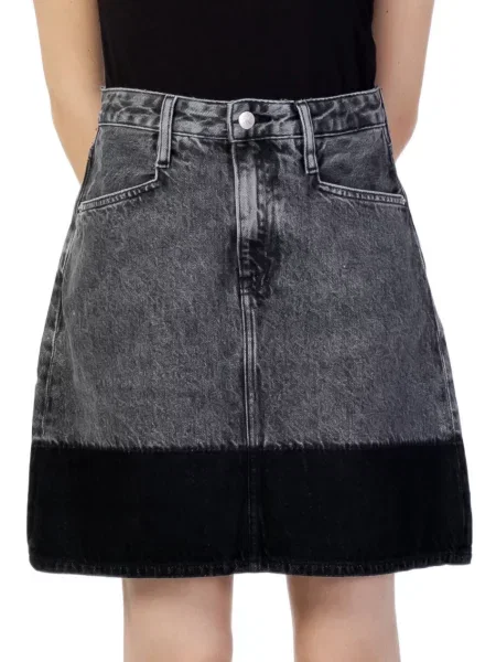 Fustă din denim Calvin Klein negru