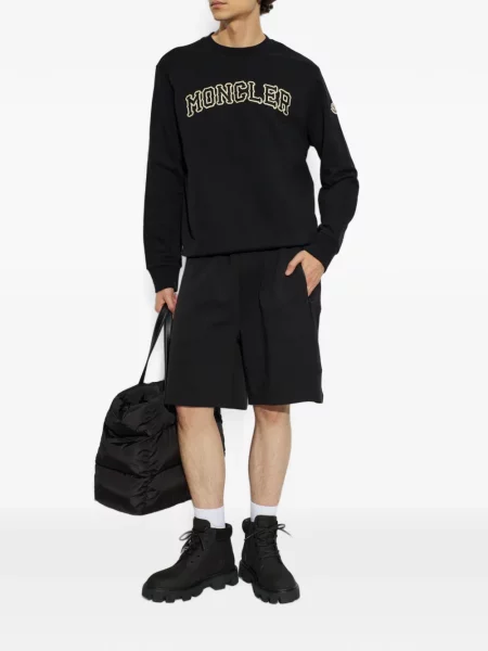 Hanorac Moncler cu broderie negru