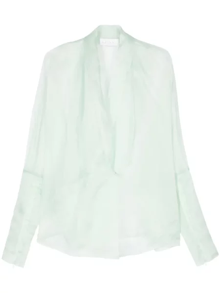Bluză Genny de mătase verde