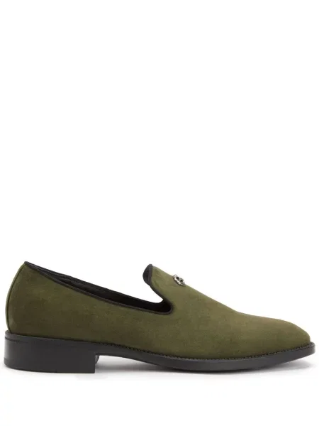 Pantofi loafer Giuseppe Zanotti din piele de căprioară verde