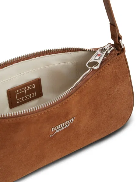 Tommy Jeans Geantă Tjw Must Suede Shoulder Bag maro