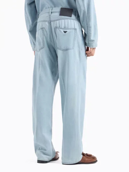 Широкі джинси Emporio Armani блакитний