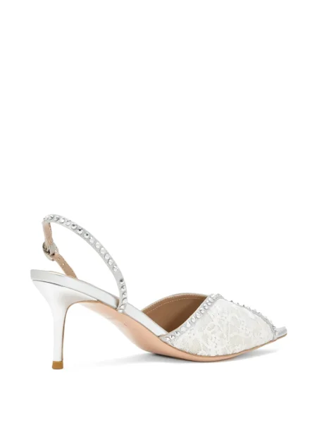 Полуотворени обувки Nicoli с дантела сиво