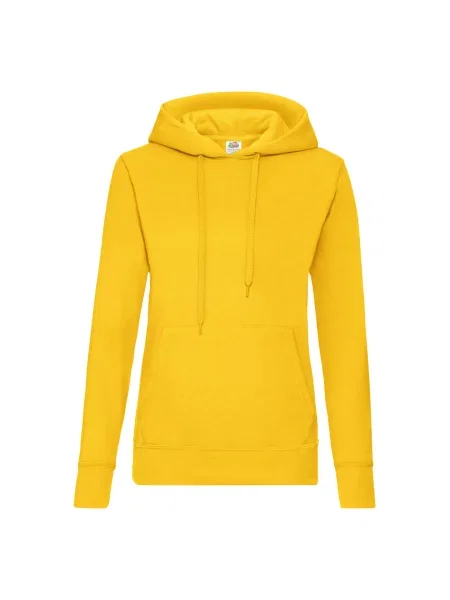 Bluza z kapturem Fruit Of The Loom z kapturem żółta