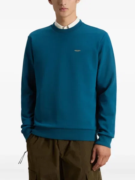 Pulover Woolrich cu decolteu rotund albastru