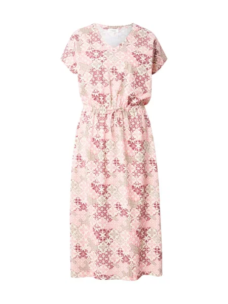 S.Oliver Rochie deschis / oliv / roz / roșu bordeaux bej