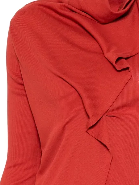 Top Y's drapat cu gât halter portocaliu