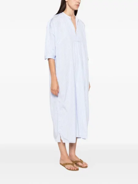 Lung rochie midi Daniela Gregis cu dungi alb