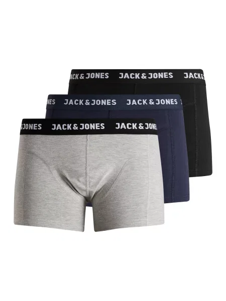 JACK & JONES Boxeri JACAnthony bleumarin / gri amestecat / negru alb