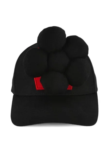 Șapcă Walter Van Beirendonck cu model floral cu aplicații negru