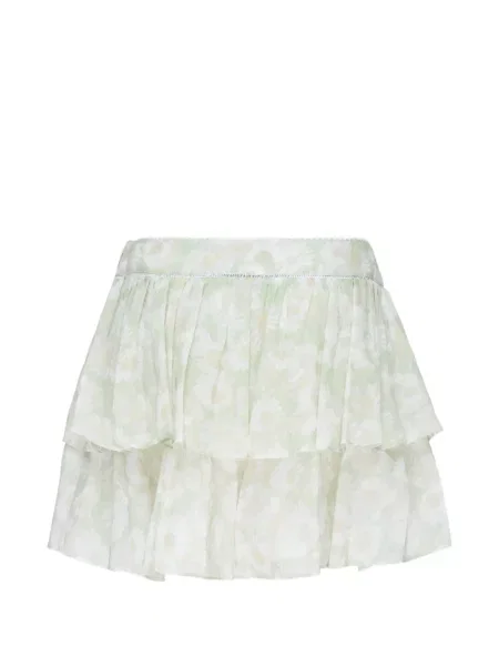 Fusta mini Stella Mccartney cu model floral cu imagine verde