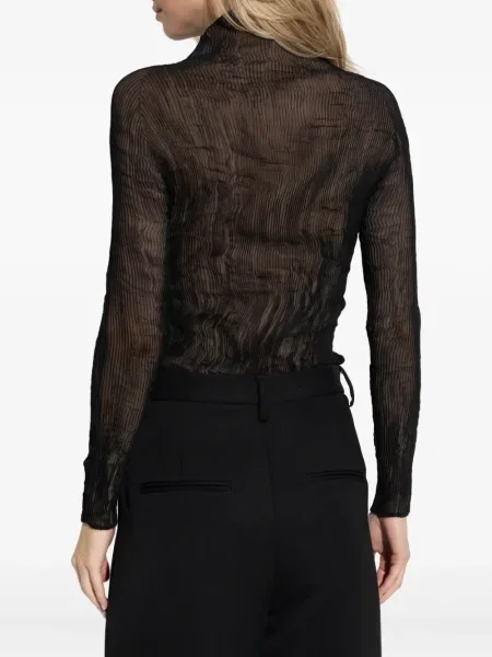 Top Issey Miyake lung negru