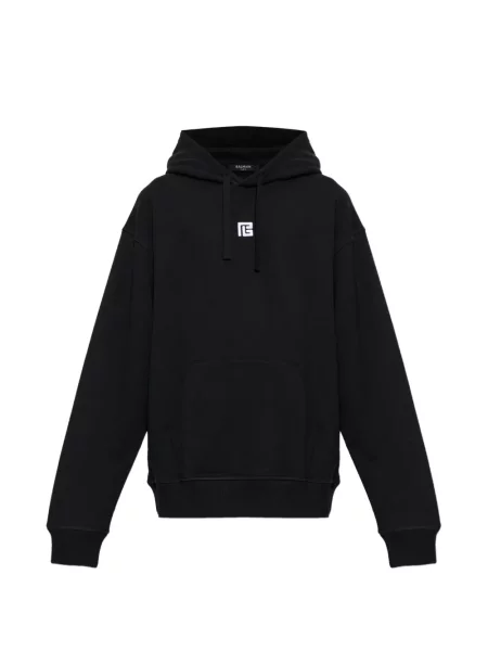 Hanorac cu glugă Balmain cu broderie cu cordon negru