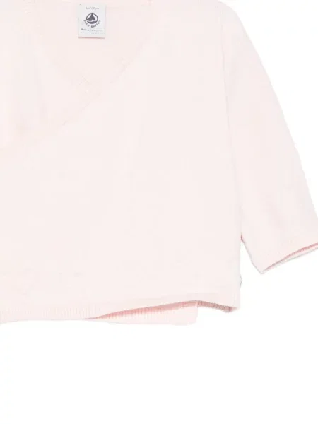 Dětské kardigan Petit Bateau růžový