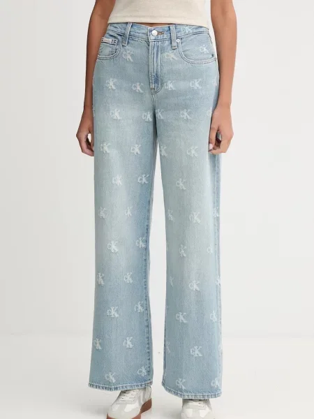 Дънки Calvin Klein Jeans синьо черно