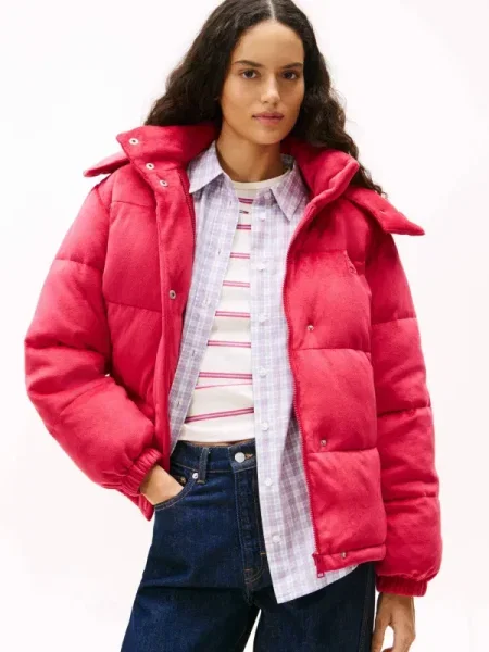 Tommy Jeans Kabát | Relaxed fit rózsaszín