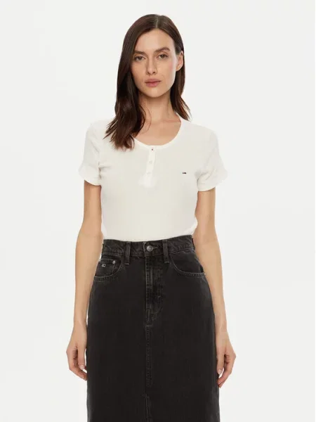 Tričko Tommy Jeans bílé