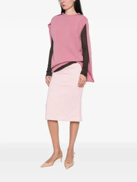 Pulover Julie Kegels tricotate roz