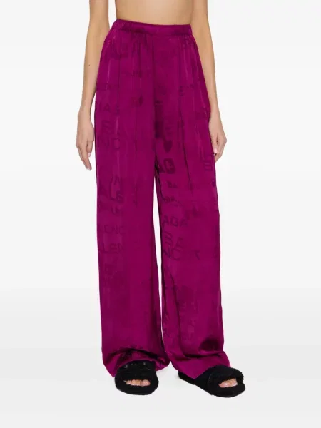 Pantaloni Balenciaga cu autograf violet