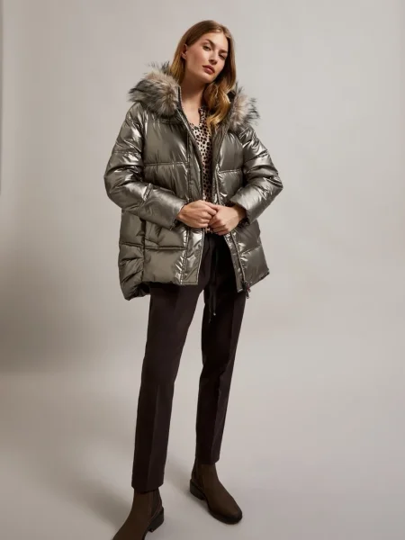 Geacă Moodo cu glugă bej