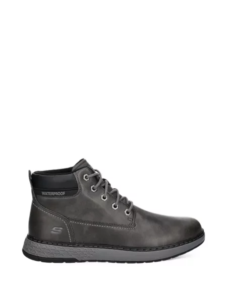 Impermeabil botine Skechers cu șireturi din dantelă gri