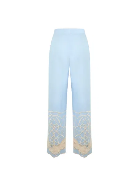 Spodnie Alberta Ferretti niebieskie