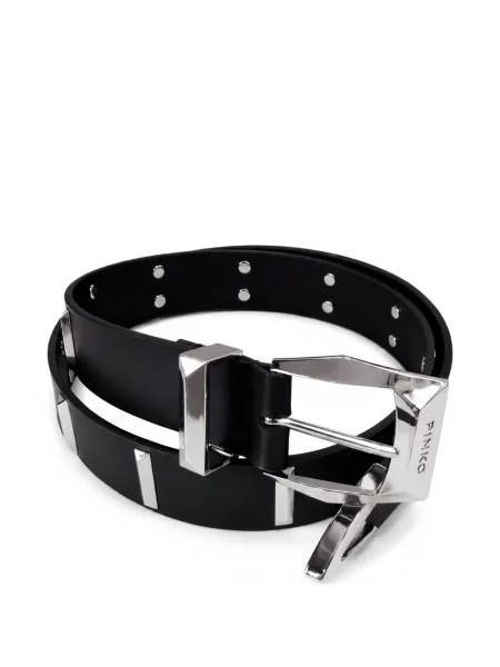 Curea Pinko din piele cu tepi negru
