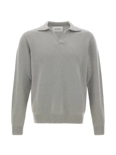 Gulerat tricou polo Soft Goat gri
