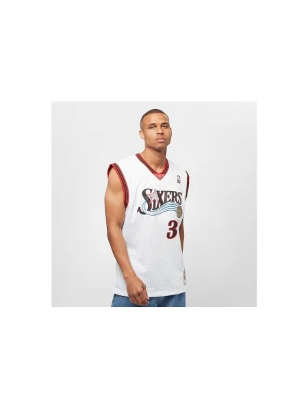 Tricou Mitchell & Ness din jerseu alb