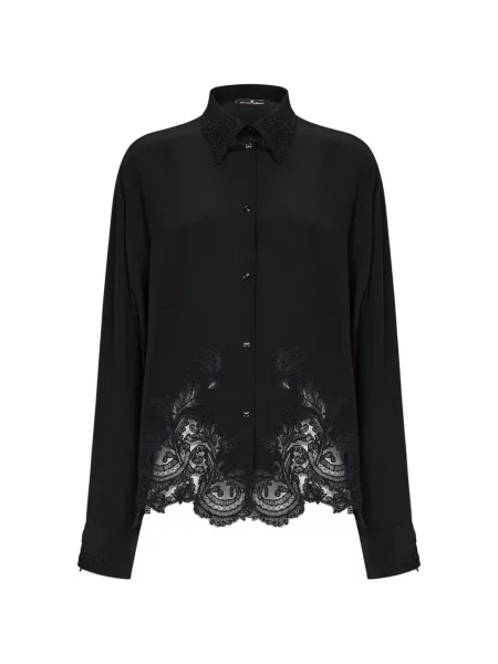 Cămașă Ermanno Scervino din dantelă negru