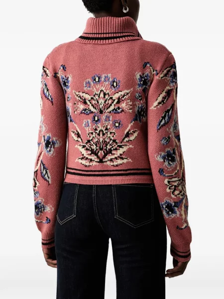 Cardigan Farm Rio cu model floral roz