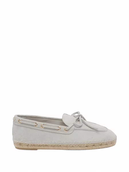 Pantofi loafer Paloma Barcelo din piele de căprioară alb