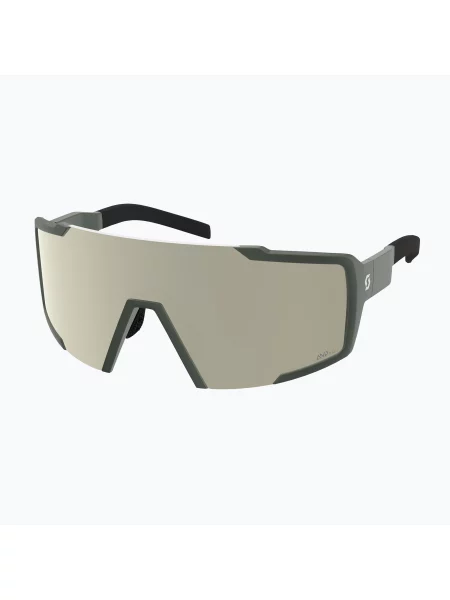 Слънчеви очила SCOTT Shield khaki green/amp white chrome бяло