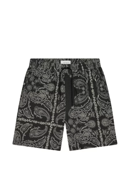 Pantaloni scurți Les Deux cu imagine cu model paisley cu cordon negru