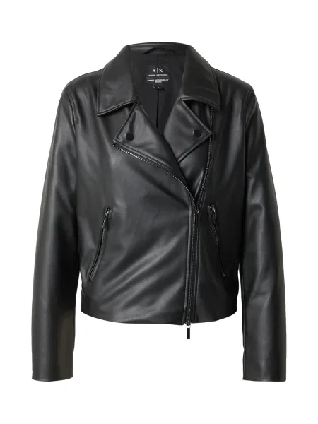 Geanta de piele Armani Exchange negru