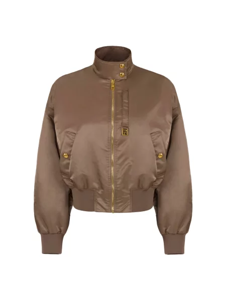 Kurtka bomber Elisabetta Franchi beżowy