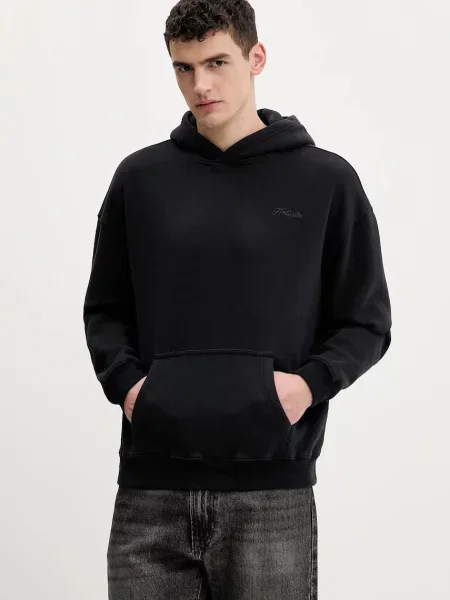 Pulover Hollister Co. s kapuco črna