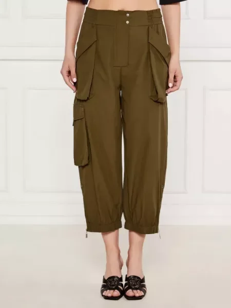 Pinko Pantaloni cargo kaki