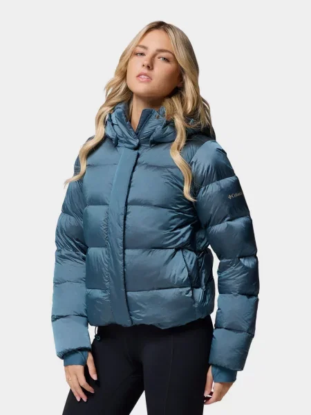 Пуховик Columbia бирюзовый